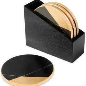 Hotel Collection Set of 4 Coasters with Holder, Created for Macy's